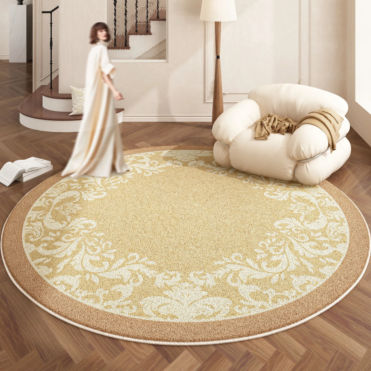 European Style Plush Washable Area Rug For Living Room Bedroom
