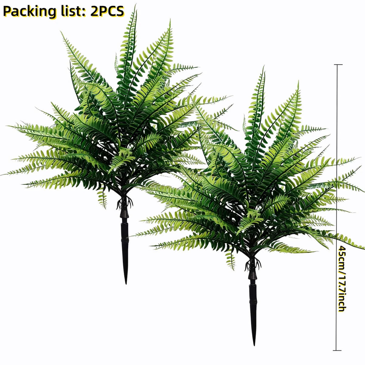 Artificial Pine Cypress Fern Plants With Ground Stakes Outdoor Decor