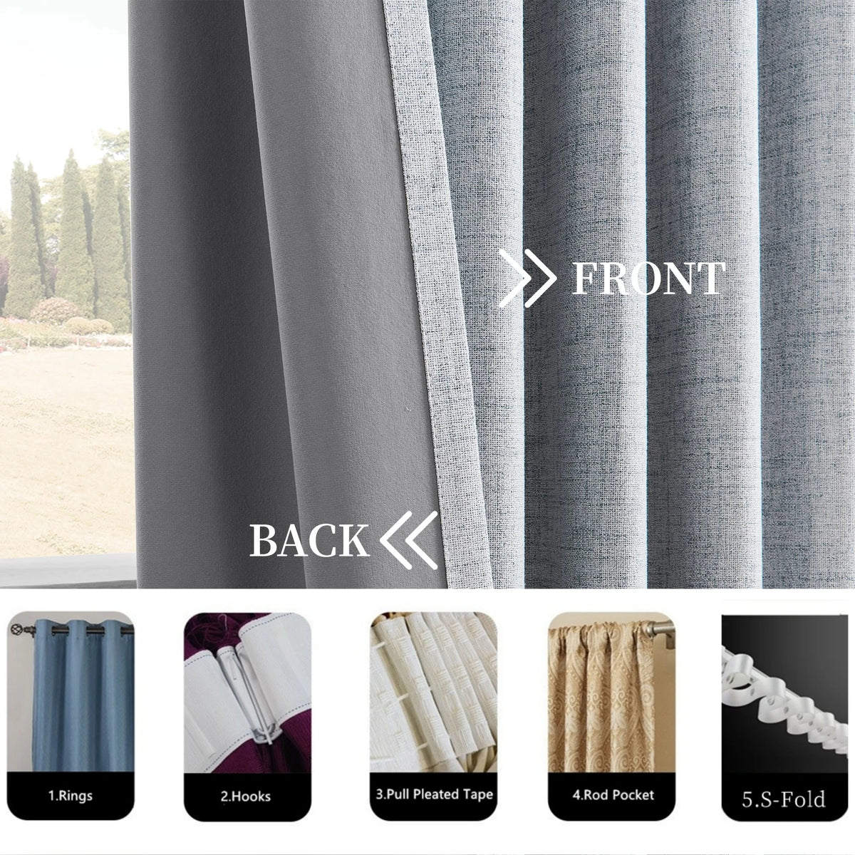 310cm Height Custom Made 100% Blackout White Living Room Window Curtains Bedroom Curtains Drapes Solid Color Kitchen Curtain