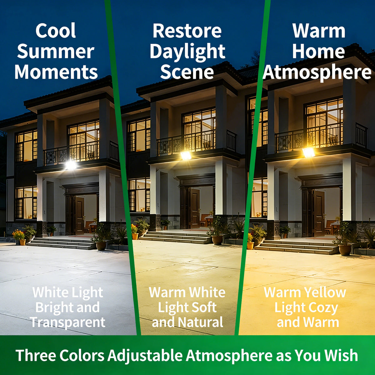 Intelamp Solar Outdoor Lights With Three Lighting Modes For Gardens