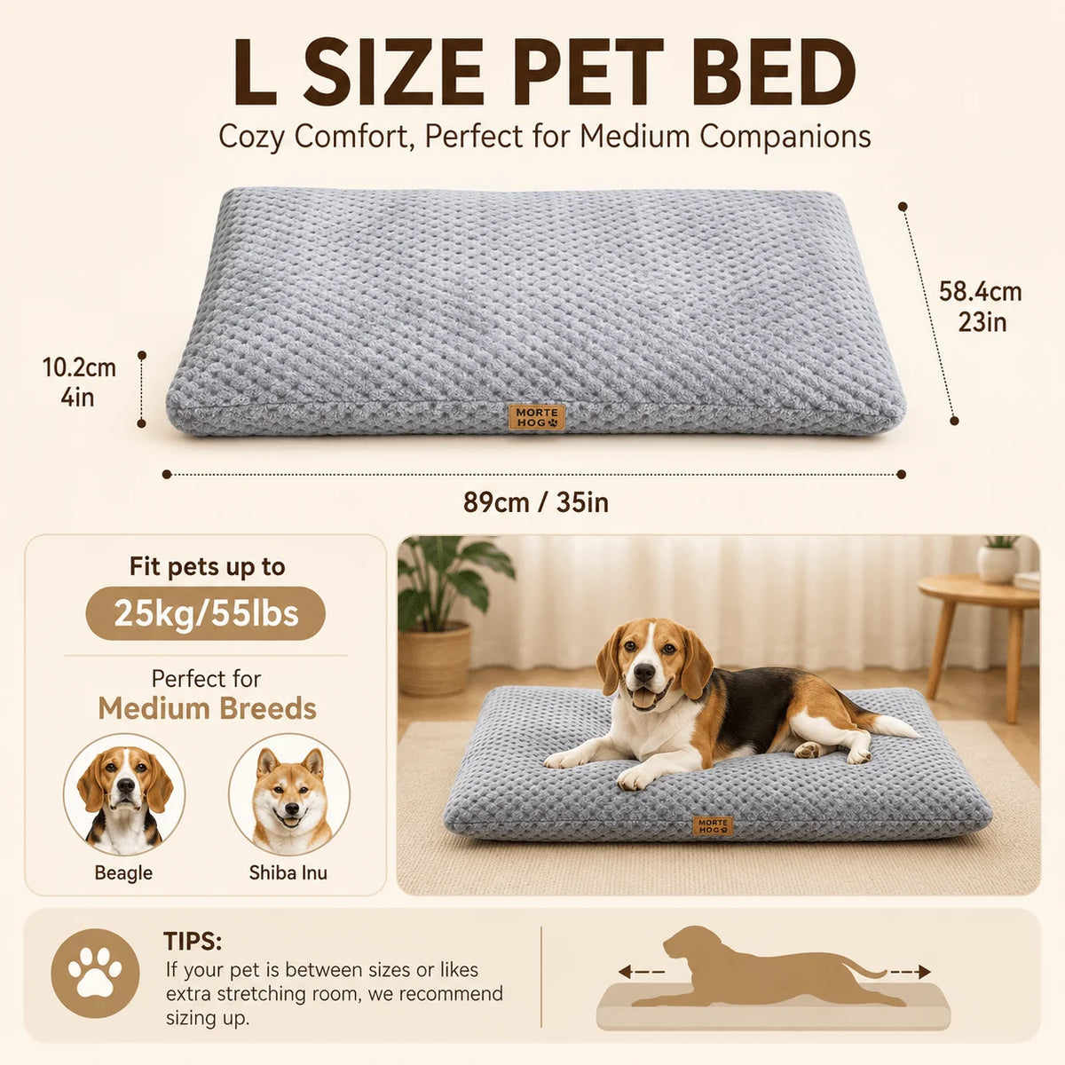BOFNL Comfortable Thickened Dog Bed Mat for Cozy Pet Bedding