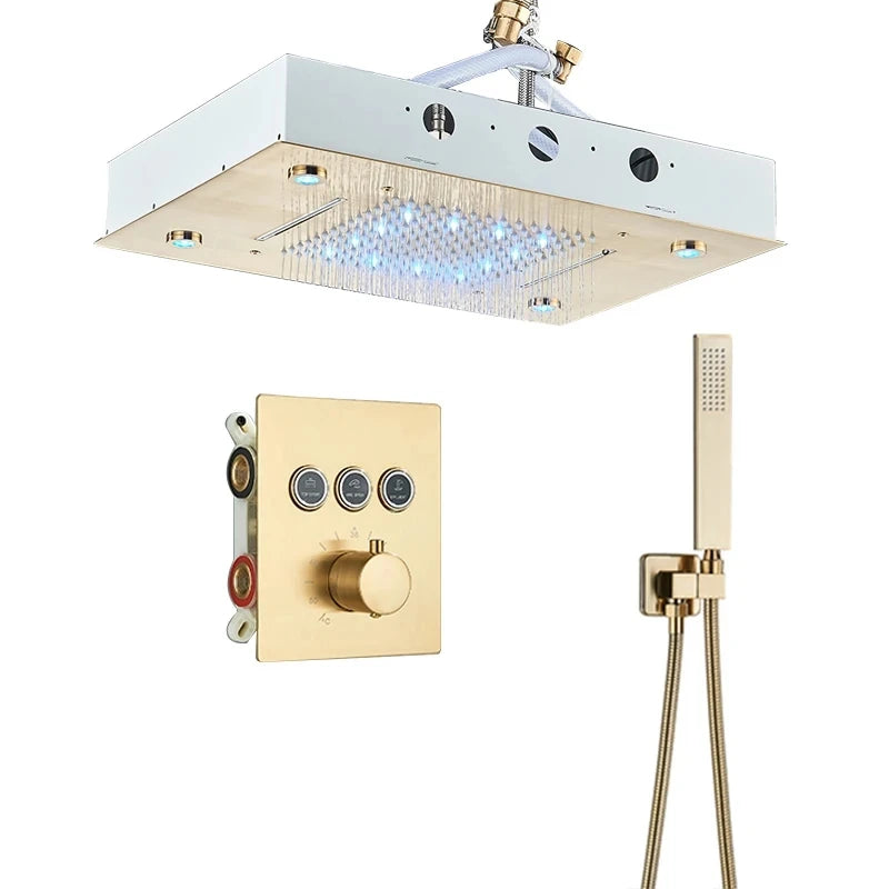 Wanmivezlo LED Rainfall Shower Head With Remote Control