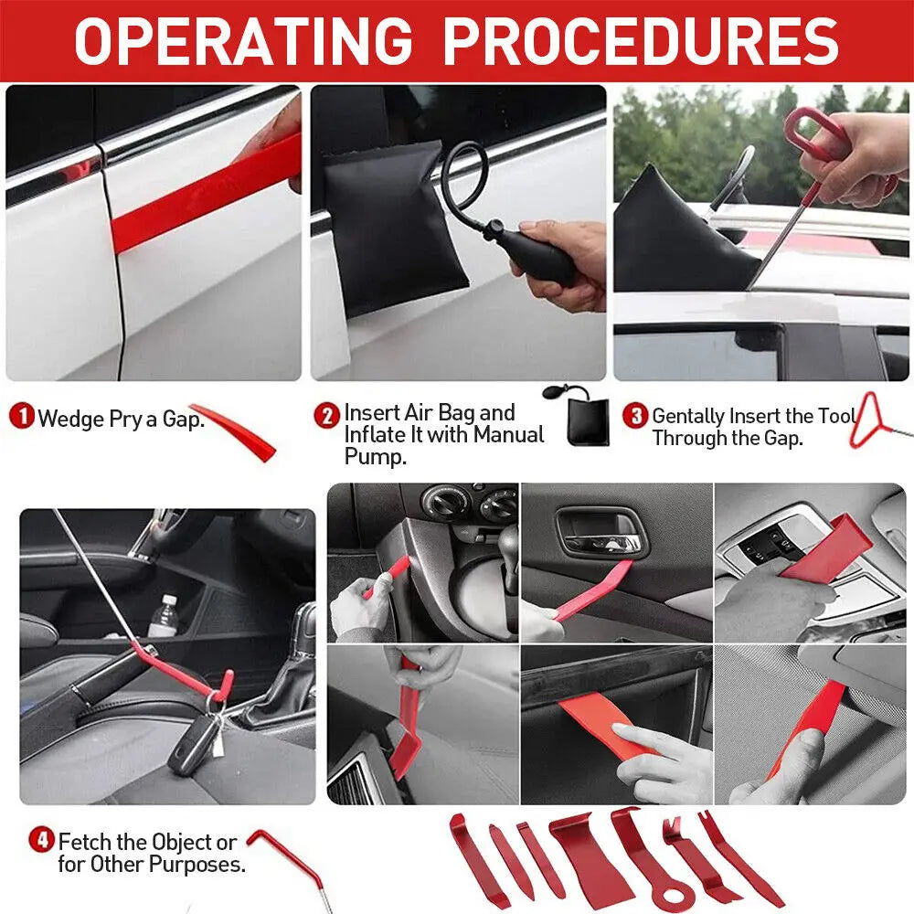 Professional Car Lockout And Trim Removal Tool Kit