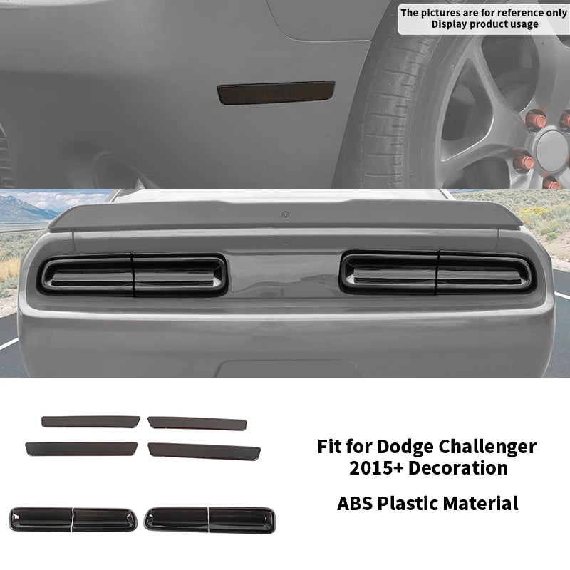 JIDIXIAN Headlight Lamp Decoration Cover For Dodge Challenger