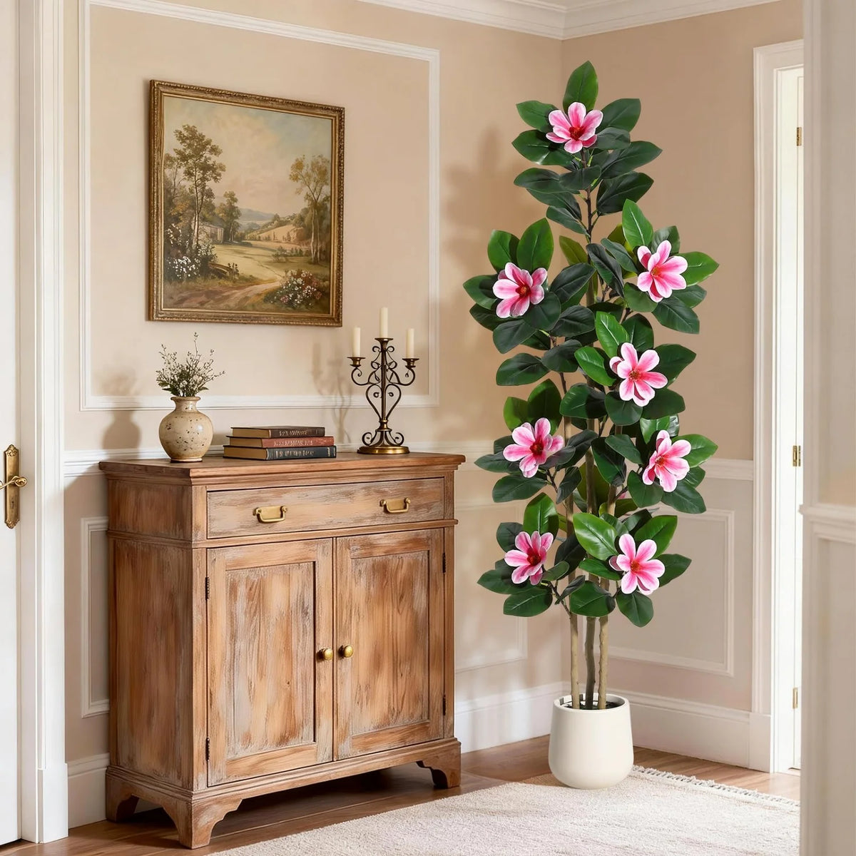 HiMISS Artificial Olive Tree With Lifelike Leaves And Faux Fruit