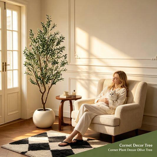 Olitree Artificial Olive Tree Faux Plant With Lifelike Fruits