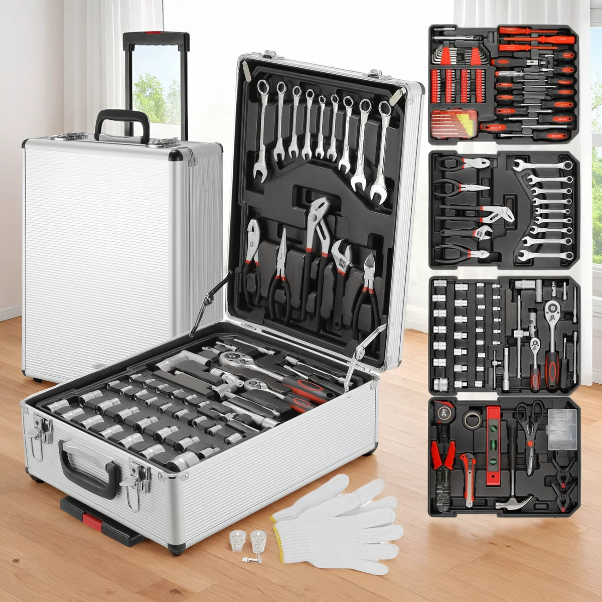 Complete Mechanic Tool Kit with Storage Case for Home Repairs