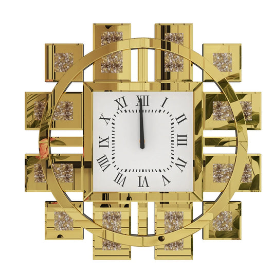 Decorative Crystal Inlay Wall Clock Battery Operated