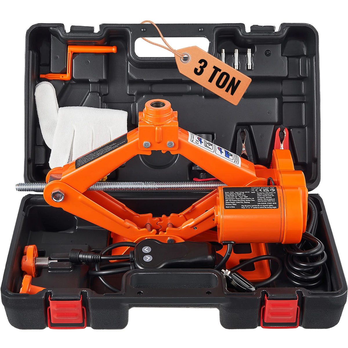 SucceBuy Electric Hydraulic Car Jack Kit for Roadside Tire Changes