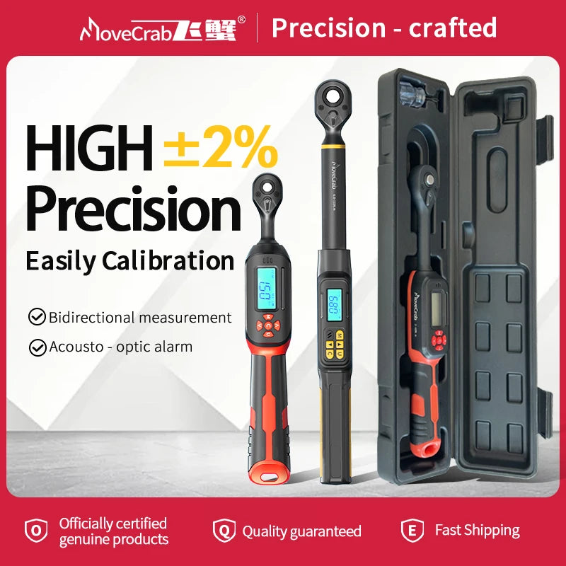 MoveCrab Digital Torque Wrench With LED And Buzzer Alerts
