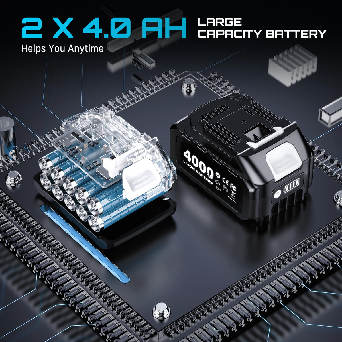 Seesii Three In One Cordless Brushless Power Tool Combo Kit