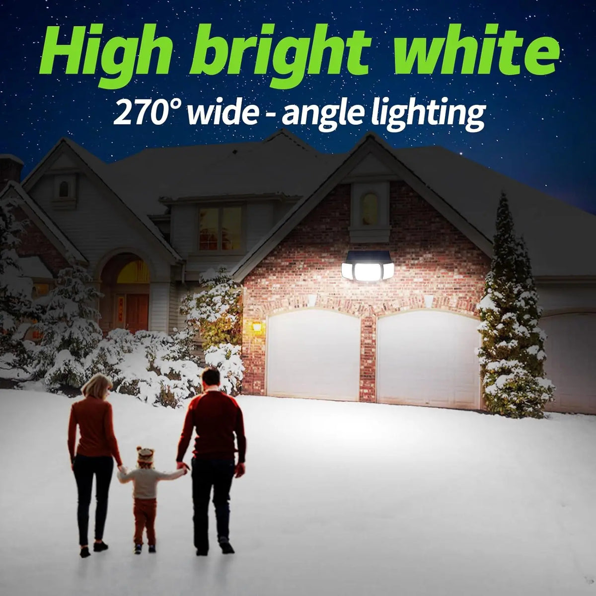 Intelamp Outdoor Solar LED Wall Light With Motion Sensors