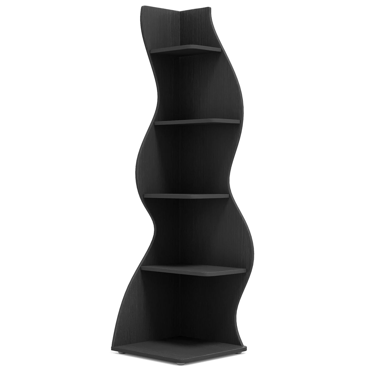 Tribesigns Modern Corner Bookshelf With Stylish Storage And Display Shelves