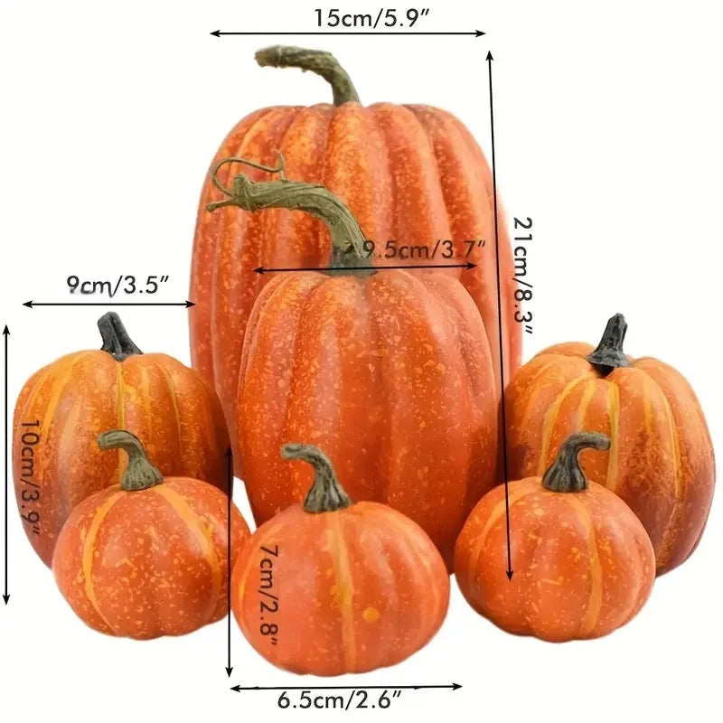 Artificial Pumpkin Harvest Decor For Halloween And Autumn Home Displays