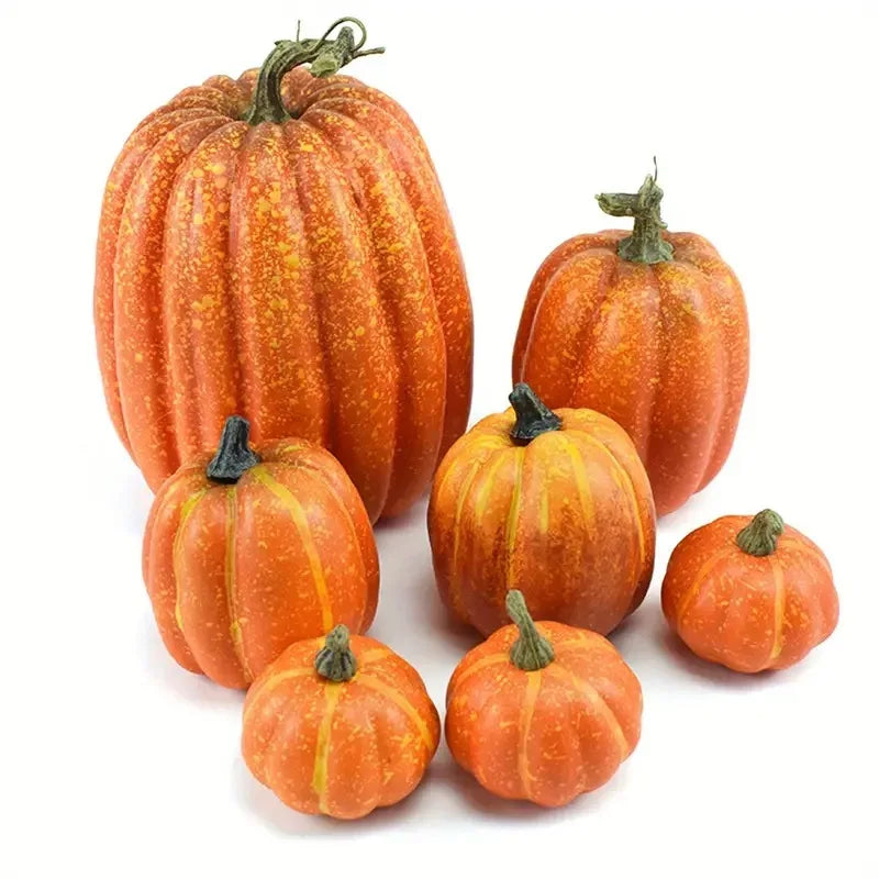 Artificial Pumpkin Harvest Decor For Halloween And Autumn Home Displays