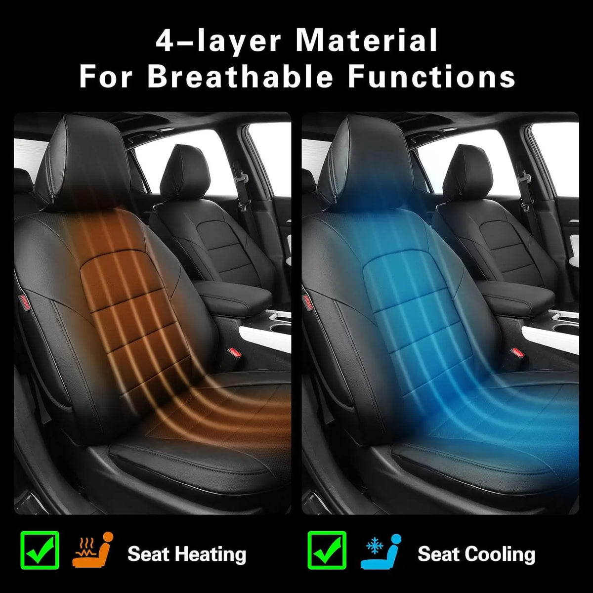 EKR Custom Fit Leather Seat Covers for Nissan Altima Sedan Models