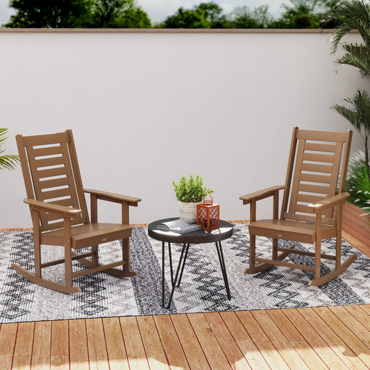 Outsunny Outdoor Rocking Chairs Set For Patio Garden Relaxation