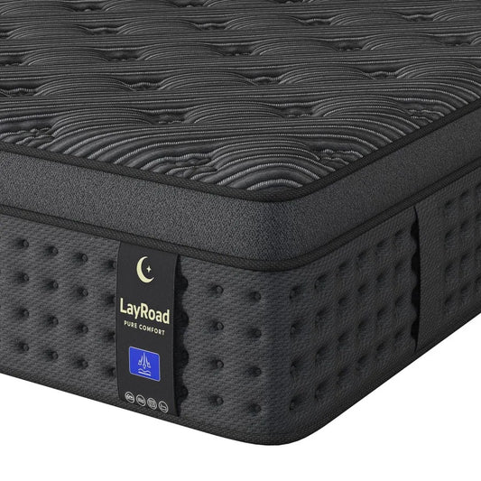 12/14inch Memory Foam Hybrid Mattress With Pocket Springs, Twin, Full, Queen, King, Sizes In A Box, Medium Firm, Mattresses For Support Comfort, Fiberglass-Free Suitable For Home Bedrooms, Hotels And Halls Of Residence