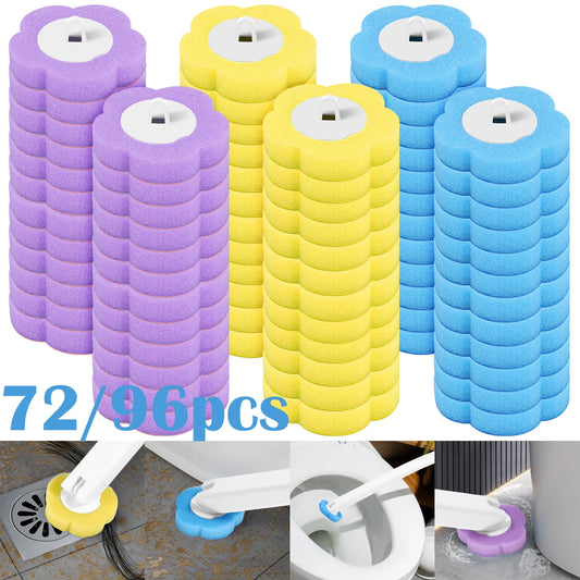 Willstar Disposable Toilet Wand Sponge Brush Head Refills