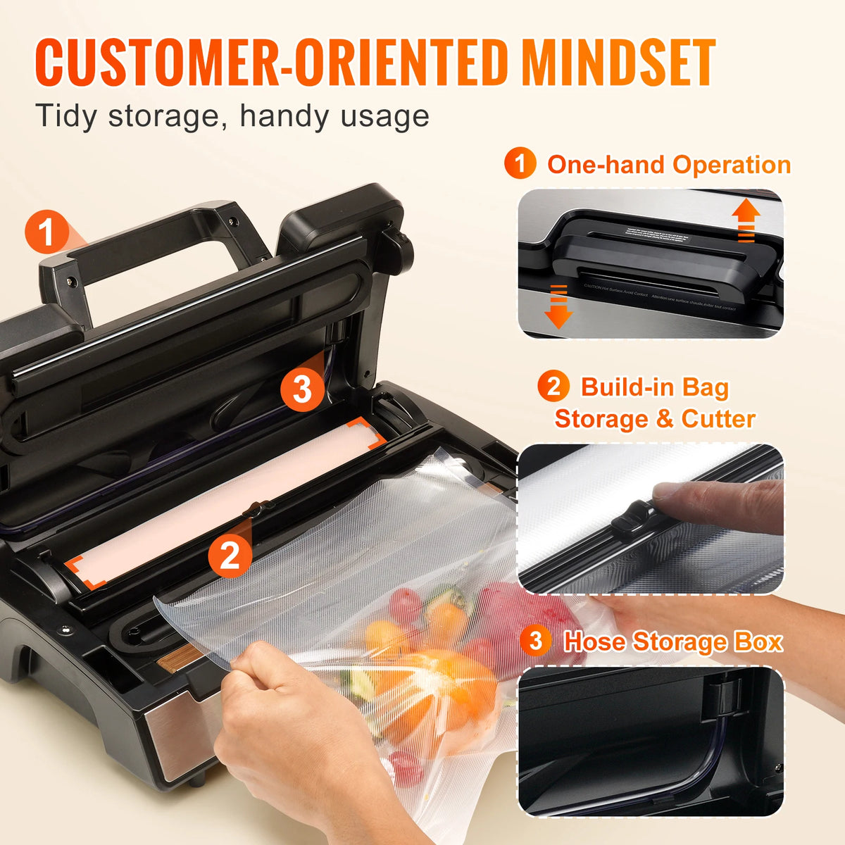 SucceBuy Vacuum Sealer Machine For Fresh Food Storage