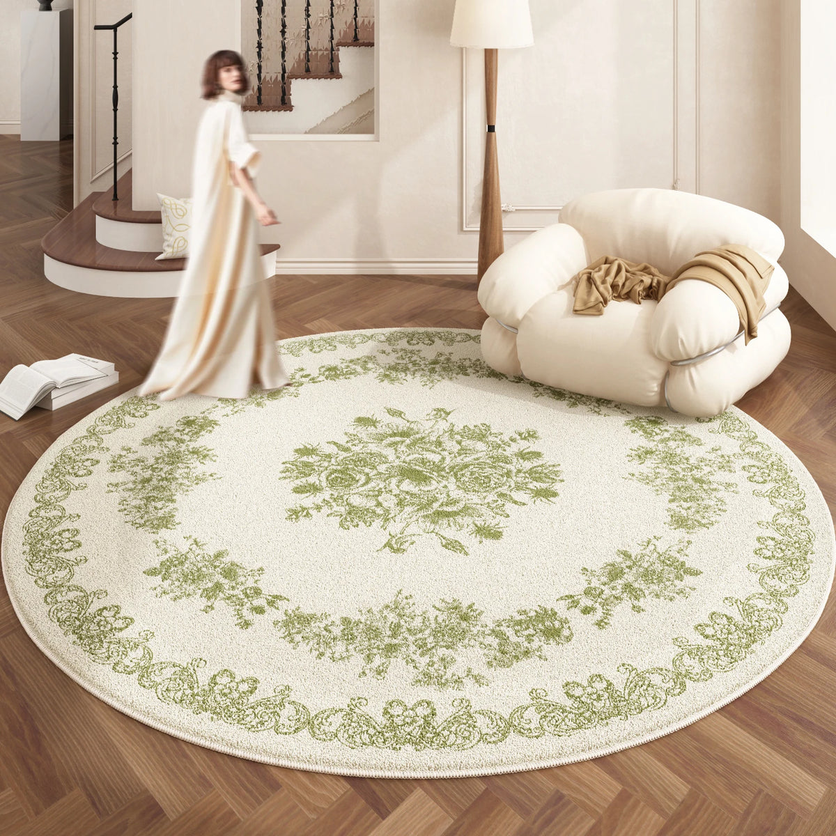 European Style Plush Washable Area Rug For Living Room Bedroom