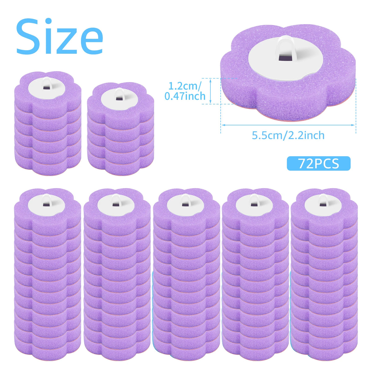 Willstar Disposable Toilet Wand Sponge Brush Head Refills