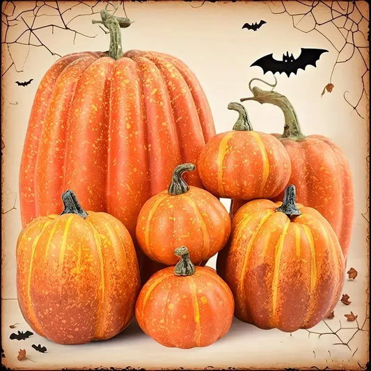 Artificial Pumpkin Harvest Decor For Halloween And Autumn Home Displays