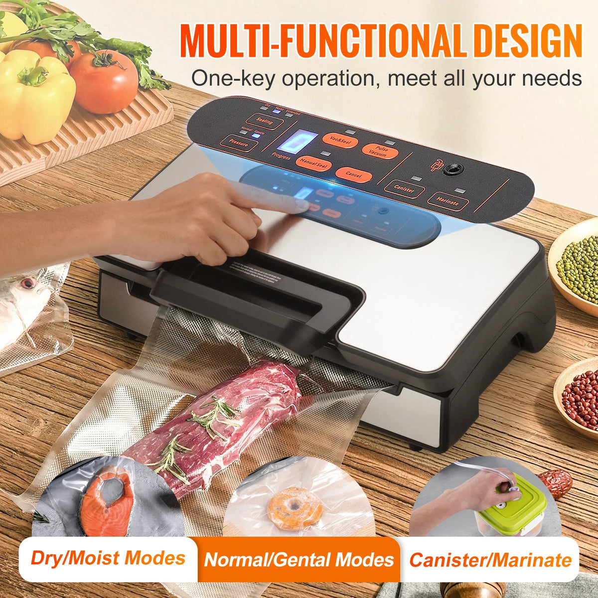 SucceBuy Vacuum Sealer Machine For Fresh Food Storage