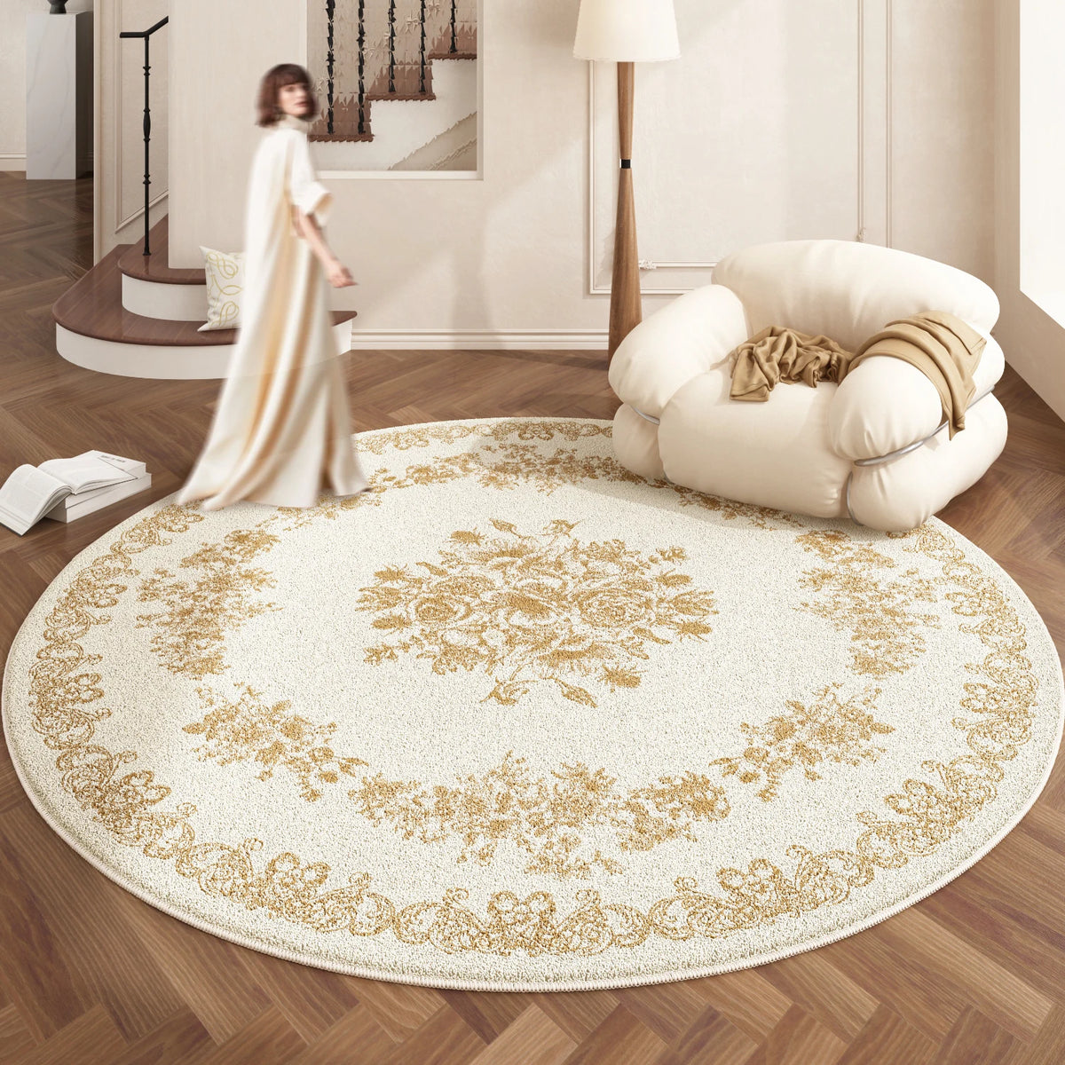 European Style Plush Washable Area Rug For Living Room Bedroom