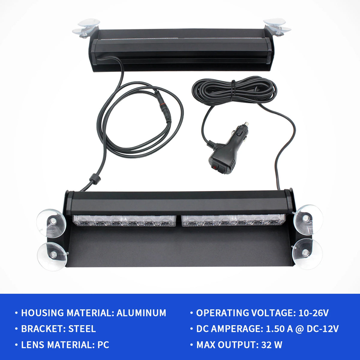 LAIKESI LED Windshield Emergency Strobe Warning Light for Vehicles