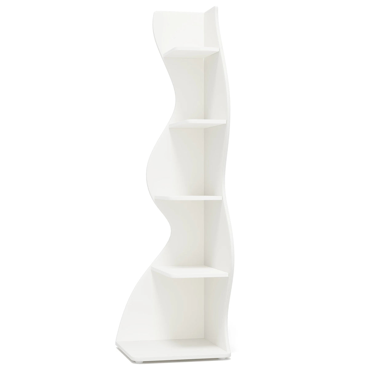 Tribesigns Modern Corner Bookshelf With Stylish Storage And Display Shelves