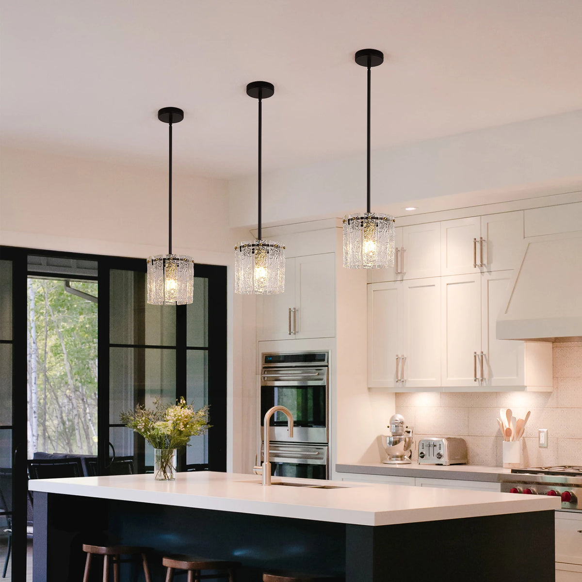 GreeLustr Crystal Glass Pendant Ceiling Light Modern Home Lighting