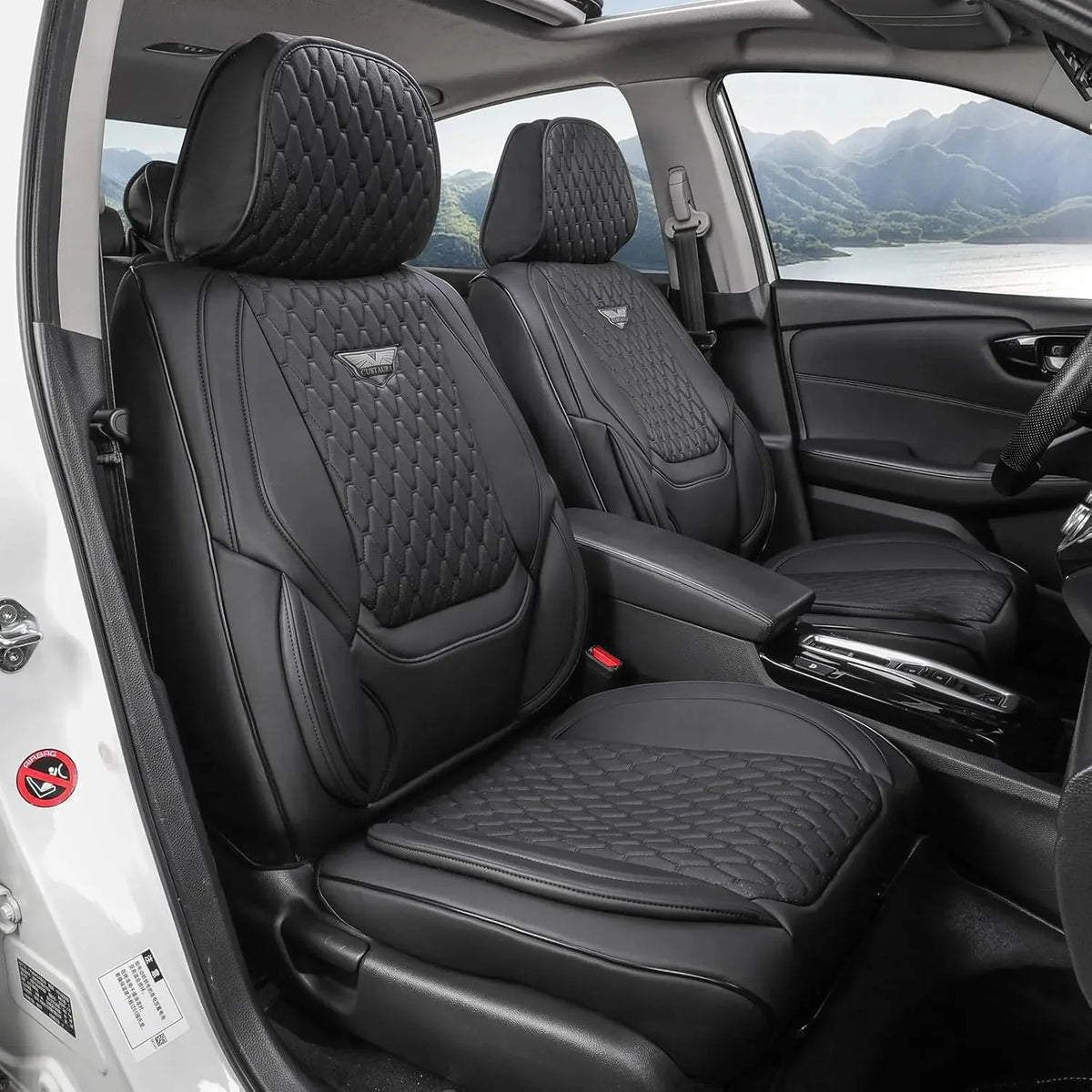 EKR Semi-Custom Waterproof Leather Pickup Truck Seat Covers