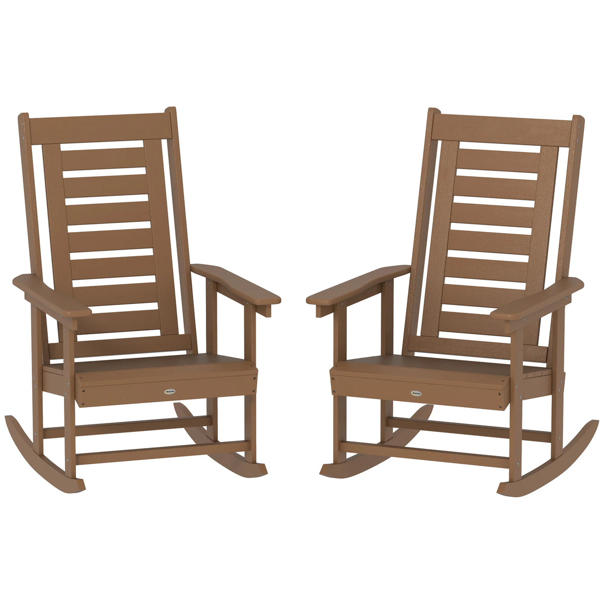 Outsunny Outdoor Rocking Chairs Set For Patio Garden Relaxation
