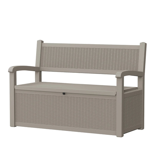 Weatherproof Outdoor Storage Bench With Resin Patio Storage Box