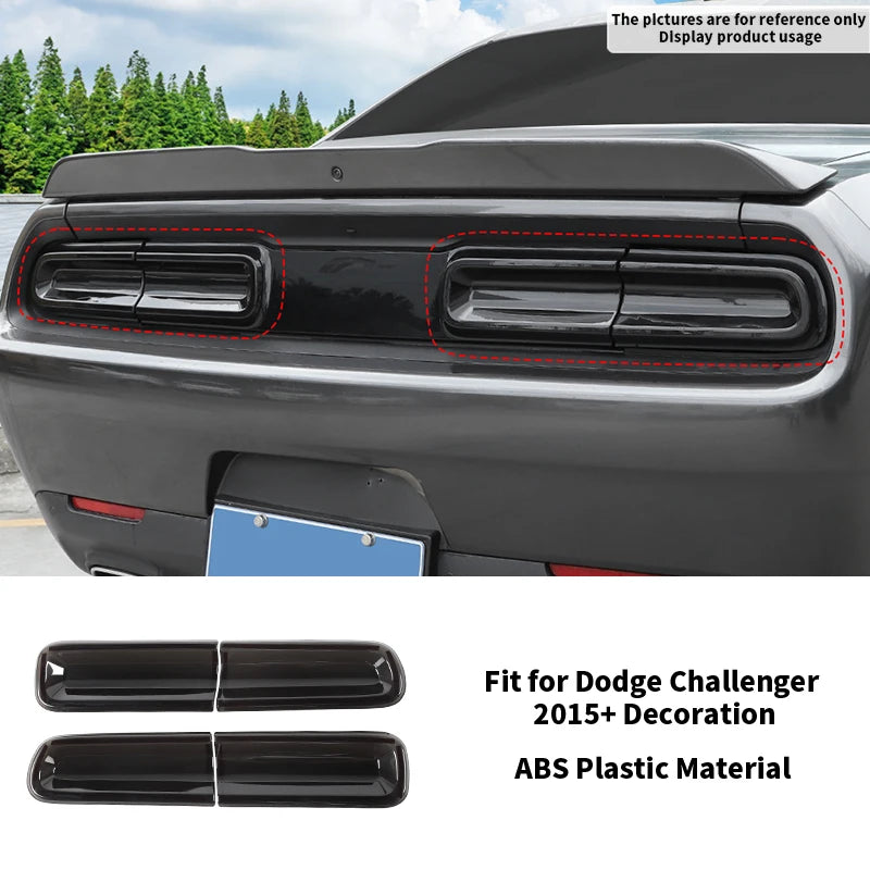 JIDIXIAN Headlight Lamp Decoration Cover For Dodge Challenger
